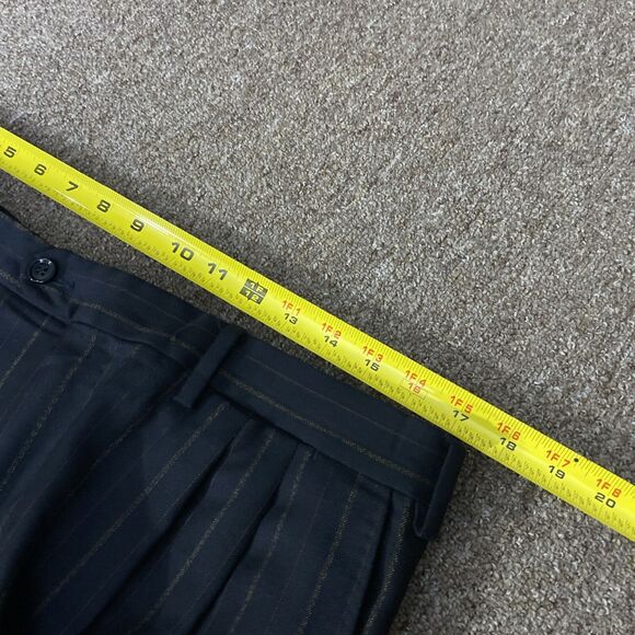 Pal Zileri Brown Pinstriped 100% Wool 2 Pc Suit Jacket Pants See Photos - Picture 16 of 16